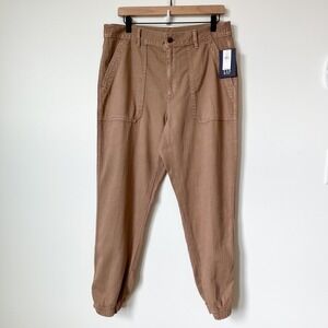NEW Gap Organic Cotton Joggers Womens 14 Mushroom